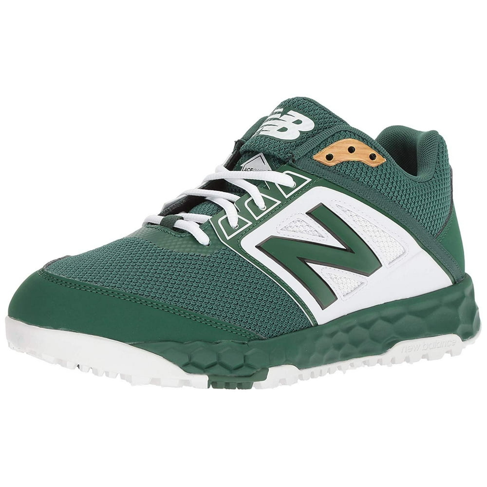 new balance men's 3000v4 turf baseball shoe, green/white, 9.5 d us ...