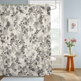 thumbnail image 4 of Shower Curtain Floral Shower Curtains for Bathroom Decor, Waterproof Polyester Shower Curtain Set with Hooks, Extra Long 72" x 84" Wildflowers Grey, 4 of 9