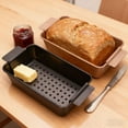 thumbnail image 4 of 2-in-1 Healthy Meatloaf Pan with Draining Insert - 9.8 x 4.3 Inch Non Stick Baking Pan with Drip Tray for Reduced-Fat Cooking & Easy Serving, 4 of 5