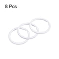 thumbnail image 3 of Unique Bargains Split Keychain Rings, 30mm/1.2inch Round Flat Key Holder, White, 8Pcs, 3 of 5