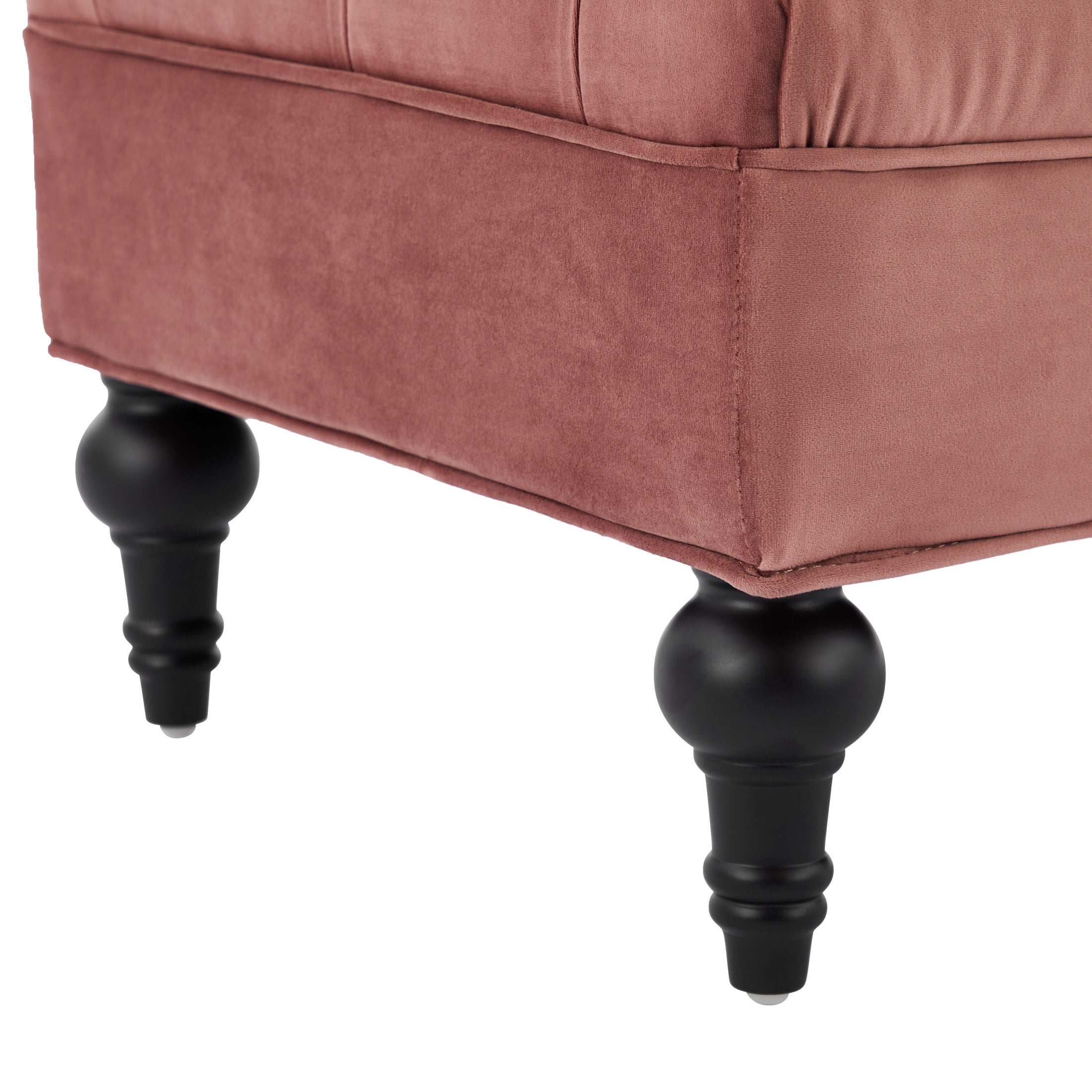 Christopher Knight Home 60" Modern Velvet Upholstered Bench with 2 Detachable Pillows, Comfy Ottoman, Pink