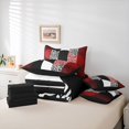 thumbnail image 6 of jejeloiu Leopard Print 7-Piece Twin Bedding Sets,Red White Black Bedding Comforter Set For Men Women Reversible, 6 of 8