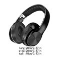 thumbnail image 3 of Bluetooth-compatible Headphone Portable Radio Earphone Radio Memory Card Battery Powered Rechargeable Game Playing Headset with Audio Cable Black, 3 of 9
