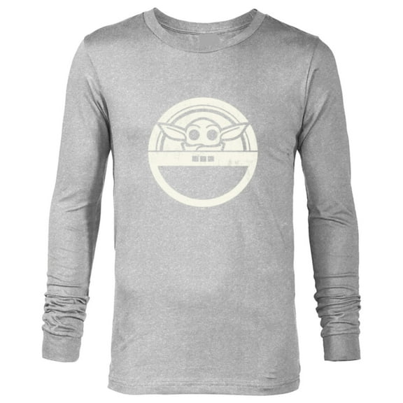 Star Wars The Mandalorian Grogu Floating Pod Sticker - Long Sleeve T-Shirt for Men - Customized-Athletic Heather