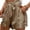 Gold, variant on cocolona Womens Summer Casual Satin Beach Shorts Solid Color Elastic Waist Bow Wide Leg Vacation Lounge Shorts with Pockets