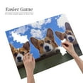 thumbnail image 2 of 1000-Piece Wooden Jigsaw Puzzle for Adults - Corgis Fence Sky Peek View , Fun & Challenging Brain Teaser, Stylish Home Decor & Unique Gift, 2 of 7