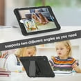 thumbnail image 6 of Shockproof Case for iPad Mini 6 8.3" 2021, Kids Friendly Heavy Duty Rugged Hybrid Protective Tablet Cover with Kickstand, Black, 6 of 7