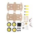 thumbnail image 3 of Smart Car Chassis, 6cm Wheels Diameter DIY Cars Base Kit DC Gear Motor 4pcs Driving Wheel  For Replacement, 3 of 8
