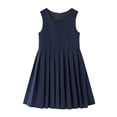 thumbnail image 6 of Uniform Dresses for Girls Sleeveless Back To School Jumper Dress Classic A-Line Crew Neck Trendy Dress for Girls Blue, 6 of 6