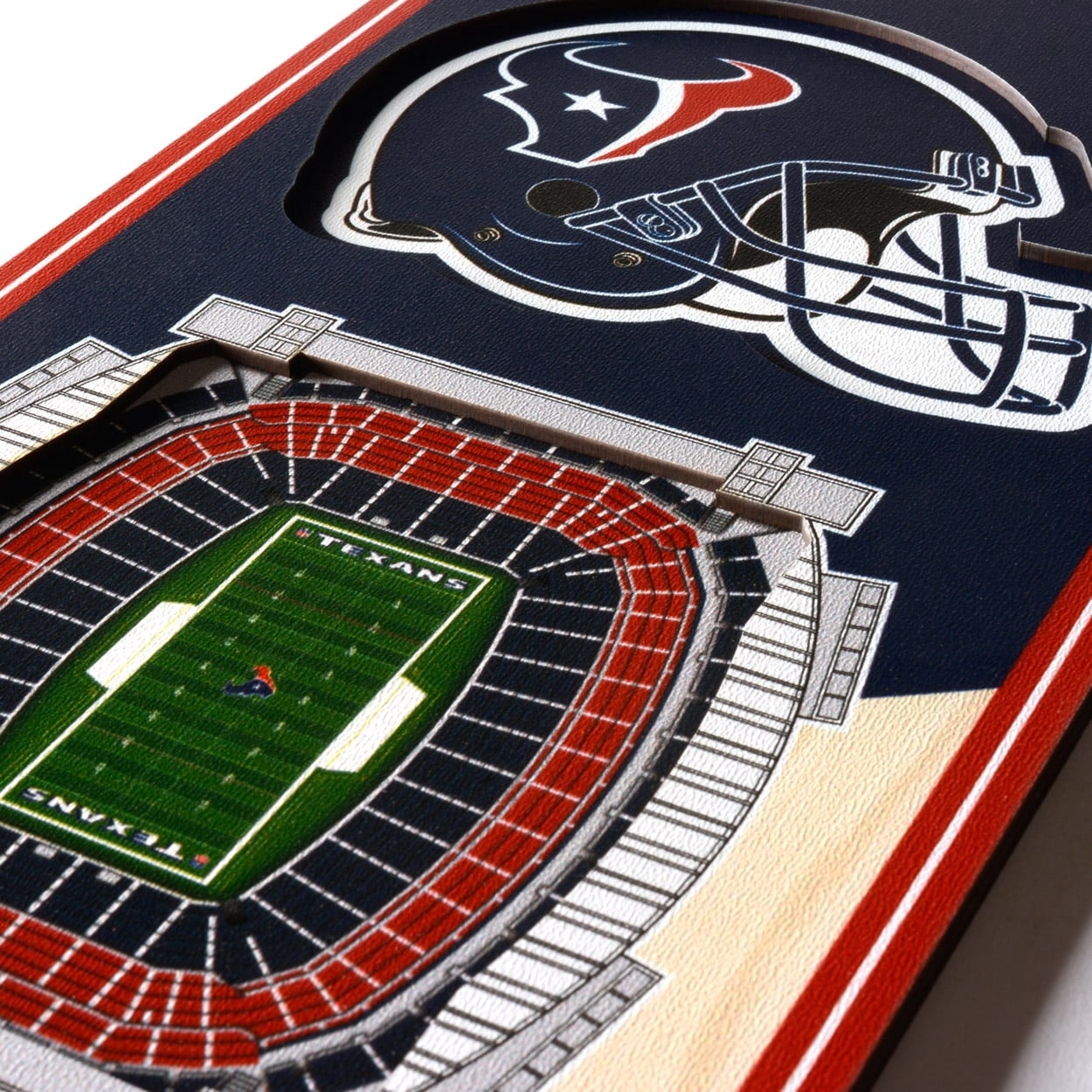 YouTheFan 954033 6 x 19 in. NFL Houston Texans 3D Stadium Banner - NRG Stadium