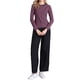 thumbnail image 2 of CAMISAS A RAYAS INSPIRADORAS para mujeres, blusas de manga larga de algodón, camisetas ajustadas de cuello redondo, atuendos casuales y modernos, S Rayas rosas, 2 of 6