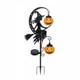 thumbnail image 2 of LED Solar Witch Moon Garden Stake Light, Warm Glow Hanging Jack-o'-Lantern Pumpkin Lights, Weatherproof Outdoor Lamp For Halloween Lawn Sidewalk Backyard Fall Decor, 2 of 9