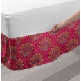 thumbnail image 2 of Lotus Bed Skirt, Colorful Flower of South with Paisley and Daisy Motifs Ornamental Arrangement, Elastic Bedskirt Dust Ruffle Wrap Around for Bedding Decor, 4 Sizes, Multicolor, by Ambesonne, 2 of 2