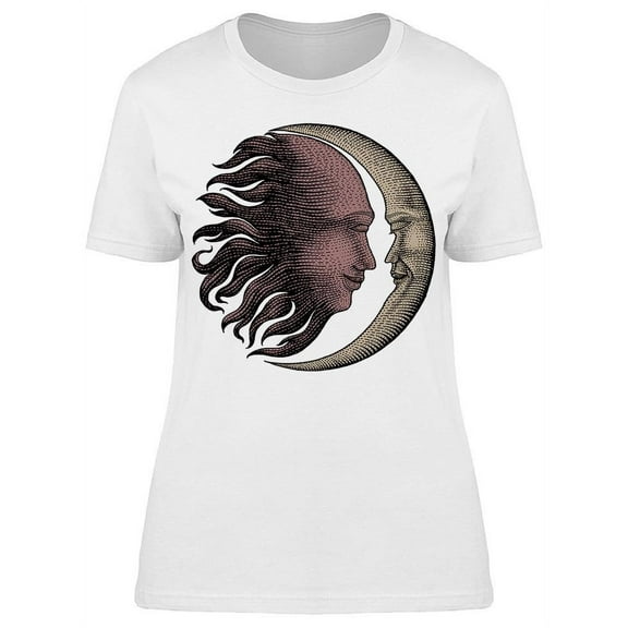Sun And Moon Vintage T-Shirt Women -Image by Shutterstock, Female 3X-Large