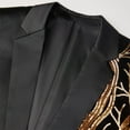 thumbnail image 4 of ZUKMRJPC Men's Sequin Dinner Suit Jacket Shiny Asymmetrical Design One Button Slim Fit Dress Suit Stylish Wedding Party Prom Sport Coat, 4 of 6