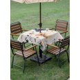 thumbnail image 4 of Outdoor Tablecloth with Umbrella Hole for Patio/Picnic/Party/Camping, Spring Summer Wildflowers Waterproof Table Cloth Square Cover Washable, Farmhouse Retro Floral Botanical (54"x 54"), 4 of 8