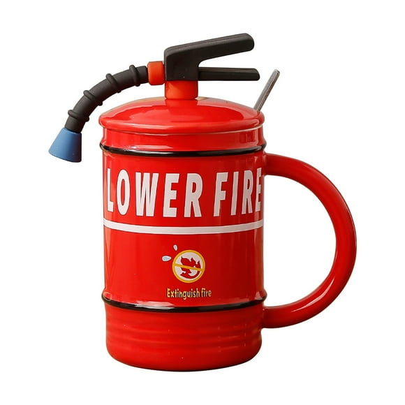 Travel Mug Set Christmas Coffee Clear Mugs Clear Mugs for Coffee Double Wall Mug Coffee Cup Big Clear Large Coffee Mugs 500ml Funny Fire Extinguisher Ceramic Mug Interesting Design Large Capacity Cup