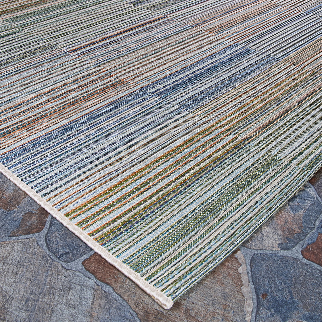 Couristan Cape Shoreham Indoor/Outdoor Area Rug, 7'10" x 10'9", Ivory-Multi