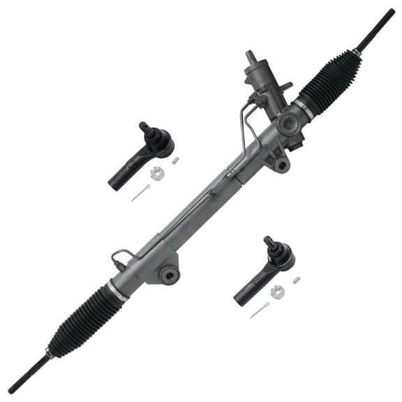 Detroit Axle - 4WD Complete Power Steering Rack & Pinion Outer Tie Rods Replacement for 2000 2001 2002 2003 Dodge Dakota Durango