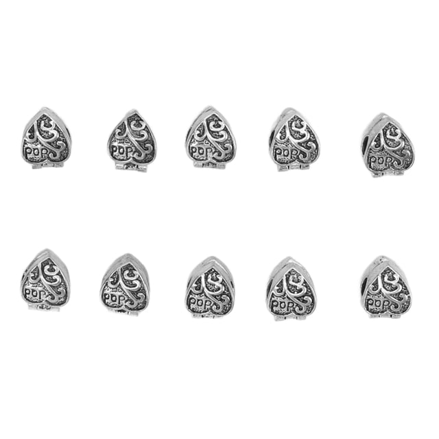 10 Uds. De cuentas de bloqueo de Clip, pulsera de plata antigua, Clip de posicionamiento antideslizante, cuentas de hebilla, accesorios de joyería hechos a mano DIY, estilo 1