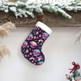 thumbnail image 6 of Daiia cartoon Skull rainbow space Print Christmas Stocking，18"Large Knitted Xmas Stocking for Kids, Family Stocking for Fireplace Christmas Holiday Party Decoration, 6 of 7