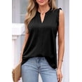 thumbnail image 3 of PRETTYGARDEN Sleeveless Tops for Women Summer Dressy Tank Tops Ruffle Blouses Spring Work Office Shirts, 3 of 8