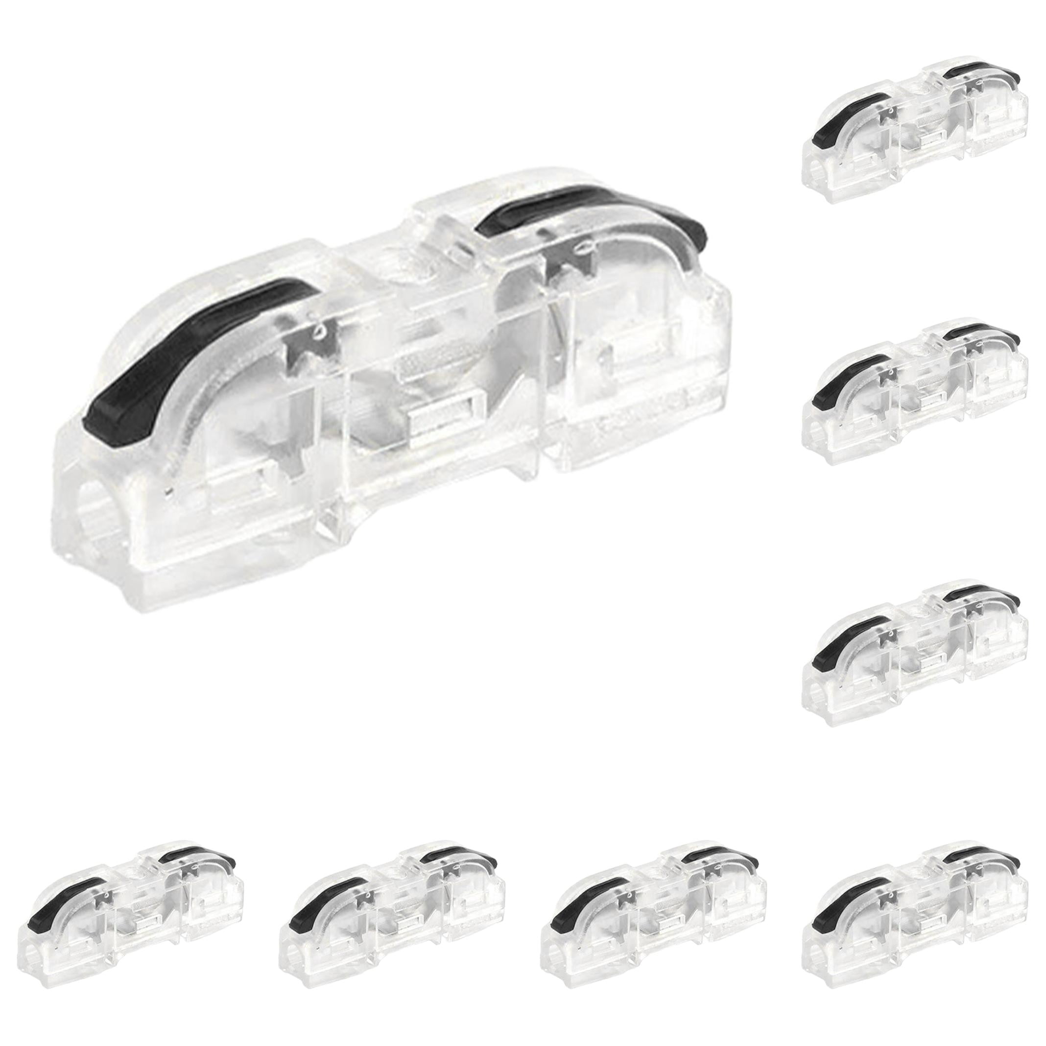 50-100PCS Conductor Compact Connectors Lever Connectors Nuts, Orange Electrical Wire Terminals for Any Circuit Inline Splices 28-12 AWG, 1 in 1 Out Lever Wire Connectors,Black*50,1.4x0.4x0.6"
