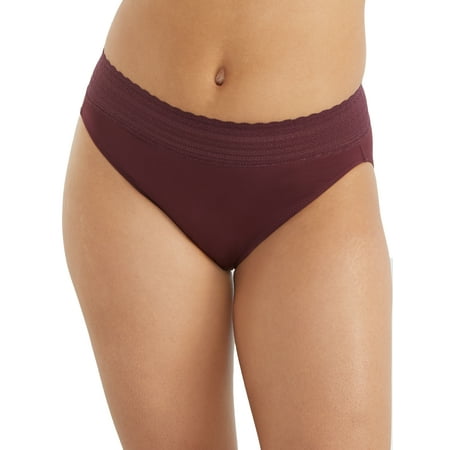 

Women s Warner s 5109J No Pinching. No Problems. Hi-Cut Brief with Lace (Winetasting S)