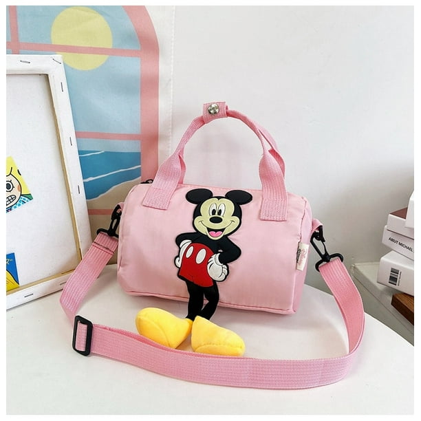 Disney-Bolso de mano animado de Mickey y Minnie para mujer, bolsa de hombro de almacenamiento para niños, bolsa de bolos de Mickey Mouse para niñas, regalo de vacaciones