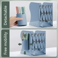 thumbnail image 5 of WNEXOPE Retractable Book Stand with Integrated Brush Pot and Desktop Storage, Folding Bookshelf Organizer with Baffle and Book Clip for Students and Home Office, 5 of 6
