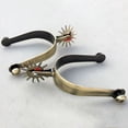 thumbnail image 1 of 1 Pair Horse Riding Spur Equestrian Long Head Gear Zinc Alloy Western, 1 of 9