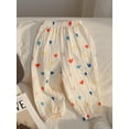 thumbnail image 6 of Nyeemya Boys Girls Casual Pants Summer Cute Graphic Lightweight Bloomers Toddler Kids Pull-on Harem Colorful Hearts 120, 6 of 7