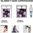 thumbnail image 3 of 16th Birthday Blankets for Girls, 16th Girl Birthday Blanket 60"x80" Birthday Decoration, Sweet 16th Girls Birthday Blanket Throw Blanket for Couch Bed, Soft Blanket Birthday Blankets for Girl, 3 of 5