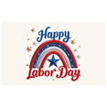 thumbnail image 2 of Patriotic Theme Happy Labor Day Banner Decorative Red Blue Star Design for Holiday Celebration Indoor Decoration Outdoor Event, 2 of 9