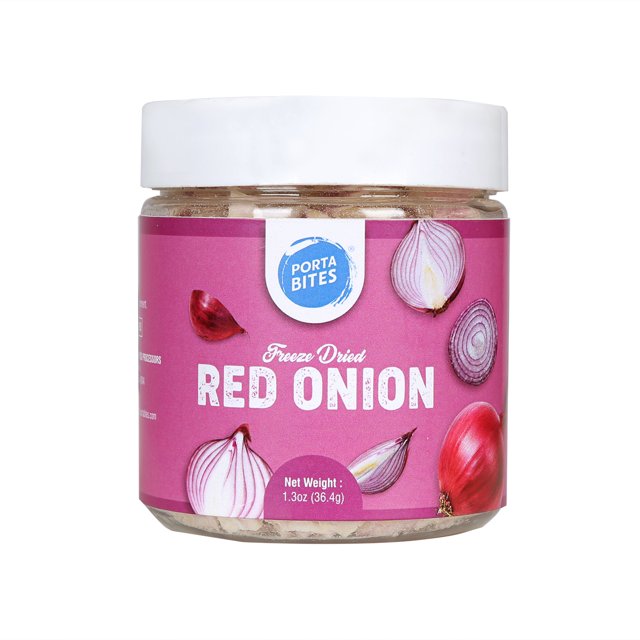 PORTA BITES FREEZEDRIED RED ONIONS MINCED 100 NATURAL LONG