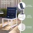 thumbnail image 5 of WestinTrends Cape May HDPE Outdoor Patio Dining Side Chair, Navy Blue, 5 of 15