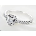 thumbnail image 6 of Womens Heart Ring 925 Sterling Silver Wedding Band Design Micro Inlaid Zircon Accent Individually Packed Gifts, 6 of 7