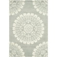 thumbnail image 6 of SAFAVIEH Bella Parker Geometric Wool Area Rug, Grey/Ivory, 5' x 8', 6 of 11