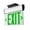Green Double-Sided Mirrored, variant on MW Lighting Green LED Emergency Exit Sign, Double-Sided Rotating Mirrored Acrylic Plate & Aluminum Housing, UL Damp Location Listed, Hardwired, Canopy Included for Top/Side/Wall Mount Commercial Use