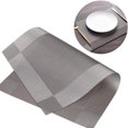 thumbnail image 2 of Silver Gray Washable Rectangular Indoor Placemats for Protect Table Set of 4, Non-slip Table Mats, 2 of 7