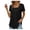 Black, variant on Casual Summer Tunic Tops for Women Pleated Design Square Neck Short Sleeve Solid Color Tee Shirts Fashion Clothing for Daily Wear Weekend Outings and Social Gatherings Mint Green M
