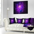 thumbnail image 3 of Designart Bright Purple Fractal Cobweb - Abstract Throw Pillow - 18x18, 3 of 5