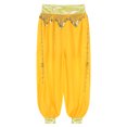 thumbnail image 5 of Jhaoyu Womens Belly Dance Pants Baggy Harem Pants Indian Dance Costume Trousers Halloween Cosplay Yellow One Size, 5 of 8