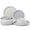 Multi-color, variant on Onader 8-Piece Dinnerware Set, Speckled Plates and Bowls for Restaurant, Handcrafted Ceramic Dishware, Microwave & Dishwasher Safe - Seashell White
