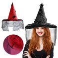 thumbnail image 1 of Sombrero De Bruja De Halloween Sombrero De Bruja Accesorio De Disfraz Para Mujer Para Halloween, Fiesta De Cosplay, 1 of 2