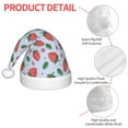 thumbnail image 4 of Haiem Strawberries Pattern Santa Hat Confortable Velvet Christmas Hat for Christmas Party Favors Fit for Adults and Kids, 4 of 6