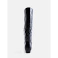 thumbnail image 5 of Scoop Women's Faux Croc Flat Tall Boots, 5 of 8
