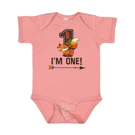 

Inktastic 1st Birthday Fox 1 Year Old Boys or Girls Baby Bodysuit