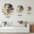 thumbnail image 4 of Designart 'Monochrome Female Portrait With Colorful Makeup' Modern Wood Wall Clock, 4 of 5
