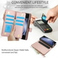 thumbnail image 2 of TECH CIRCLE Flip Wallet Case for Galaxy Z Fold 7 (2025) with Wrist Strap Lanyard, Built-in S Pen Holder/Hand Strap/Kickstand, PU Leather Lightweight Case with 6 Card Slots/Zipper Pocket, Rosegold, 2 of 7